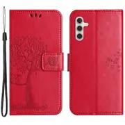 For Samsung Galaxy A15 4G Case Owl Tree Imprinted Leather Flip Phone Cover with Wallet