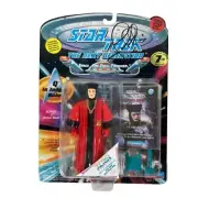 Star Trek The Next Generation Q Action Figure In Judges Robe John de Lancie Auto
