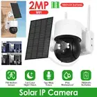 Outdoor Solar Battery Camera Monitor 2MP Home Security System Wireless PTZ Cam