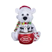 Polar Bear w. Trio of Penguins 27cm