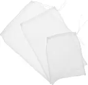 CHICAMPERA 3pcs Nut Milk Bag Reusable Fine Mesh Strainer for Juicing Cheesecloth Sprouting Kitchen Filter for Nut Milk Fruit Vegetable Soup Preparation Multi