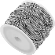 [Generic] Chain Accessories Necklace Chain Jewelry The Chain Necklaces Cable Chain Aluminum Faceted Curb Chain $ Chain (05 Side Loose Chain Bead Chain Chains Necklace Stainless Steel Silver