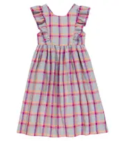 [Bonpoint] Bonpoint Carole checked linen dress Y 6 multicoloured
