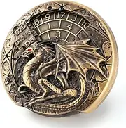 7-in-1 DND Dice Unique Rotating D&D Dice, Rotating Metal Dice Set, D4 D6 D8 D10 D12 D20 D% Dragon and Dungeon Dice Set, MTG RPG Role Playing Game Cthulhu Dice (Bronze)