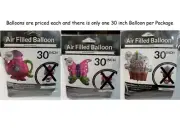 Air Filled Balloon Teapot, Butterfly, Cupcake Shape ~ 30" ~ Easy To Inflate~ New