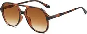[aisswzber] Retro Aviator Sunglasses for Women Men Classic 70s Vintage Trendy Square Aviators Sun Glasses