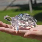 Crystal Turtle Figurine Miniature Tortoise Statue Chinese Lucky Feng Shui Decor