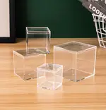 高透明正方形透明塑料收纳盒带盖一体亚克力造景宠物饲养透明盒子