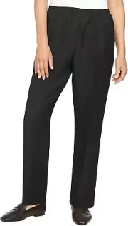 Alfred Dunner Women's Plus Size Poly Proportioned Medium Pant 22, Black