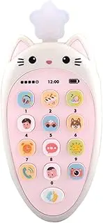 Kisangel 1Pc Early Educational Music Learning Cartoon Simulation Mobile Phone for Develop Communication Skills and Intelligence Fun and Interactive