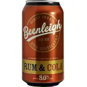 Beenleigh Aged Rum & Cola 8% Can 375mL