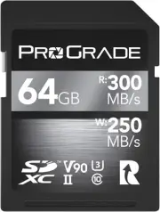 64GB SDXC UHS-II V90 300MB/s Speed Memory Card – Perfect for Cinematic Cameras