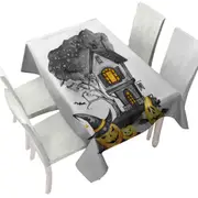 Halloweens Haunted House Tablecloth