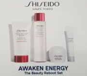 Shiseido Ginza Tokyo Awaken Energy The Beauty Reboot 4 pc Set $63 Value NIB