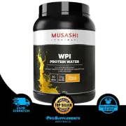 MUSASHI Whey Protein Isolate WPI Protein Water 900g, 36 Serves, 2 Flavours