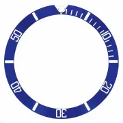 BEZEL INSERT FOR TAG HEUER OR OMEGA SEAMASTER WATCH 37MM X 32MM BLUE