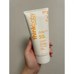 美國【thinkbaby 心寶貝】純物理防曬霜 SPF50 177毫升 防曬乳 防曬霜 物理防曬乳