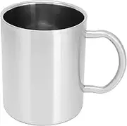 Stainless Steel Double Insulated Coffee Mug，Shatterproof Travel Camping Mugs with Handle for Coffee, Tea, Juice (304 Double-Layer Cup: Large Without lid (no Logo))