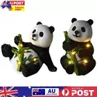 Panda Statue Solar Light Resin Panda Outdoor Statues Waterproof for Mom Grandma