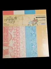 Graphic 45 12x12 Paper/"Imagine"/Patterns and Solids/Full Pad