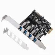 Desktop PCI-E to USB 3.0 Expansion Card Panel 4 Ports NEC USB PCIe HUB Adapter