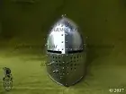 18Ga Sca Larp Medieval Great Helmet Knight Templar Crusader Helmet Replica