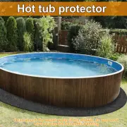 78 Inch Round Hot Tub Mat Water Absorbent Hot Tub Flooring Protector Pad teZbC