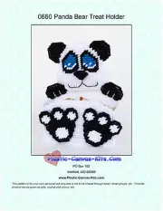 Panda Bear Treat Holder- Plastic Canvas Pattern or Kit
