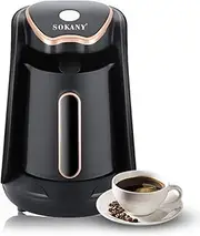 Kavolet Electric Turkish Coffee Maker with 250 ml/1 Cup Coffee Pot, 1 Cup Espresso Machine, 600 W Heating Coffee Pot, 5 Minutes Quick Preparation with Induction, Drip Protection Function