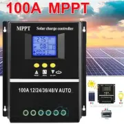 MPPT 100A Solar Charge Controller Auto PV Solar Panel Charge 12V/24V/36V/48V