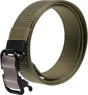 [FOMIYES] Men's Nylon Belt with Automatic Buckle Lightweight and Breathable Waistband for Casual and Jean Wear Stylish Design for Comfortable Fit
