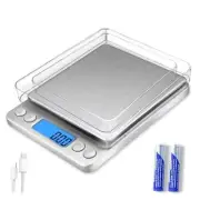 1kg/0.01g Gram Scale 0.01g Accuracy, Silver Food Scales Silver,1kg /0.01g