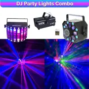 CR DJ Party Lights Combo Mix Swarm FX Laser Derby Strobe Wash Smoke machine