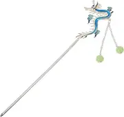 LUOZZY Chinese Hair Stick Metal Hairpin Vintage Style Hair Stick Retro Hair Chopstick Bun Women Hair Accessory - Blue