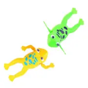 Cute Bathroom Tub Bathing Toy Clockwork Wind UP Plastic Bath Frog Baby kids K