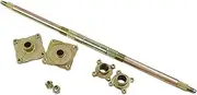 Motorbike Axle Drive Shafts Replacement ATV Four Hole Metal Rear Axle Shaft Kit Fit for Four Wheel ATV 50cc 70cc 90cc 110cc Rear Axle Sprocket Front Back Rear Wheel Axle(740mm)