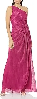 Adrianna Papell Women's Stardust Pleated Draped Gown