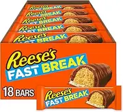 REESE'S Fast Break Milk Chocolate, Peanut Butter and Nougat Candy, Bulk, Gluten Free, 1.8 oz, Bars (18 Count)