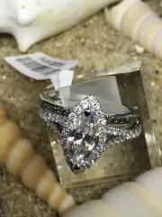 .25 ct Green Diamond Wedding Ring. Simple yet Elegant!
