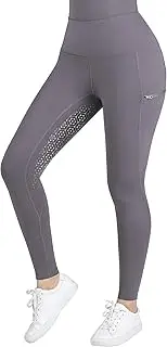 [Harrison Howard] Women's Full Seat Silicon Grip Equestrian Breeches Horse Riding Tights High Waisted Leggings