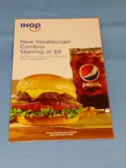 IHOP Restaurant Special Edition Angus Steak burger Combos iHoppy Hour 4pg MENU