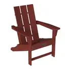 Clihome Red 3 Back panel fixed Outdoor Adirondack Chair for Garden Porch Patio