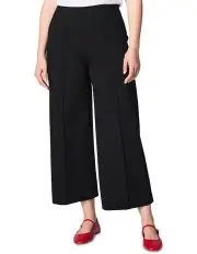 [Spanx] Ponte Cropped Wide Leg Pant in Black