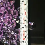 50Pc Fengshui Prism Chandelier Suncatcher Pink Octagon Crystals Glass Beads