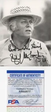 SIR RICHARD ATTENBOROUGH (RIP) ICONIC ACTOR DEDICATED & SIGNED PHOTO PSA