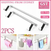 Over Door Tea Towel Holder Rack Kitchen Bathroom Rail Cupboard Hanger Hook New