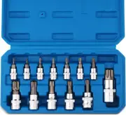 13Pcs Torx Bit Socket Set T8-T70 CRV Star Sockets 1/4-Inch, 3/8-Inch & 1/2-Inch