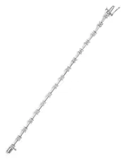 Bloomingdale's Fine Collection Diamond Flower Link Bracelet in 14K White Gold, 2.0 ct. t. w.