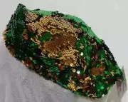 Way To Celebrate St Patrick's Day Green Sequin Beret Ages 14+ (LOC TUB-G-7)