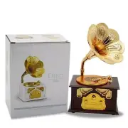 Classical Trumpet Horn Turntable Gramophone Art Disc Music Box Make up Case